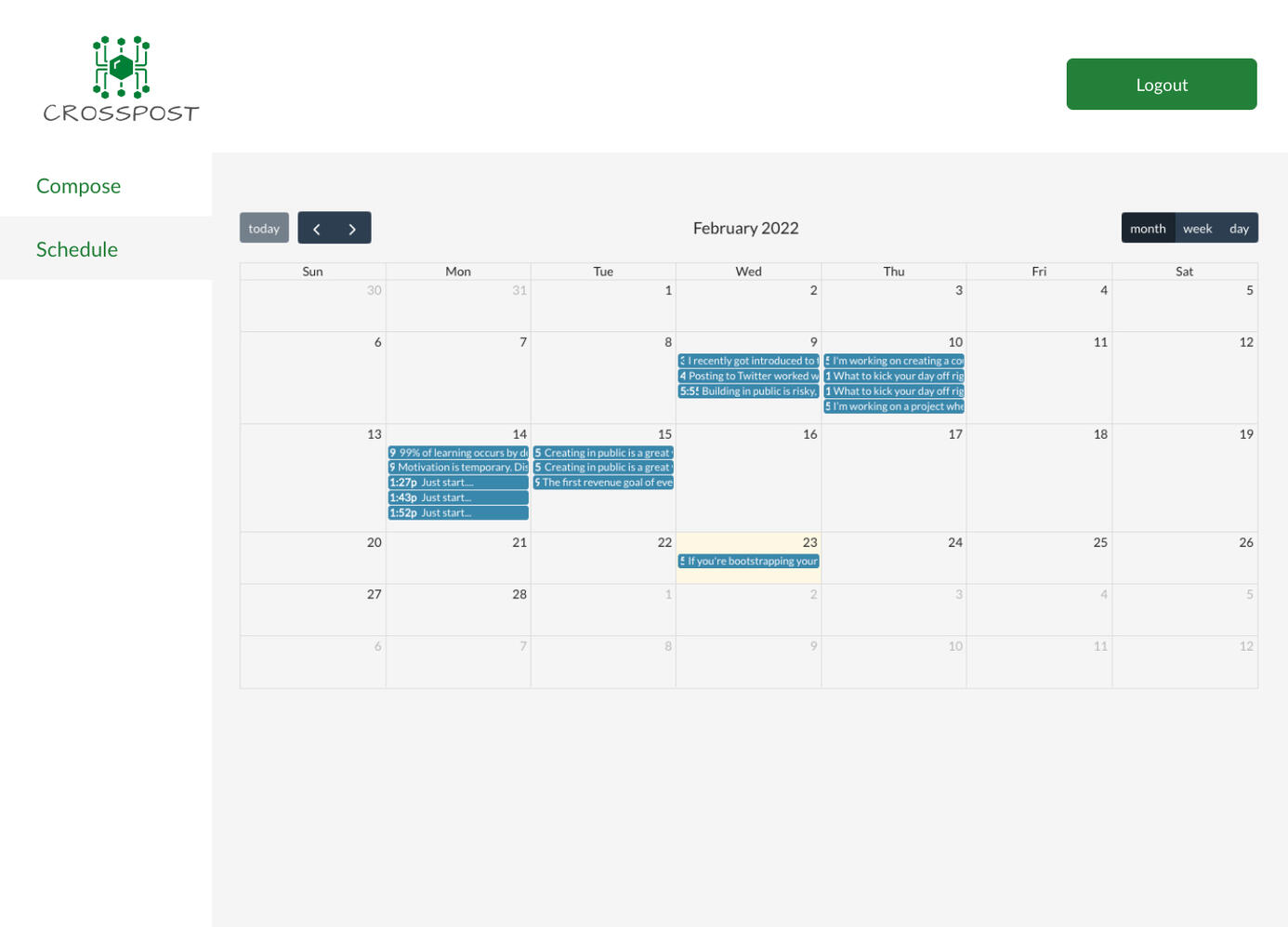 Schedule